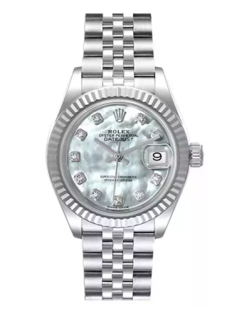 Rolex 179174 Diamond Lady Datejust "White Gold Bezel" Mother Of Pearl